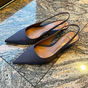 Zara sling back kitten heels